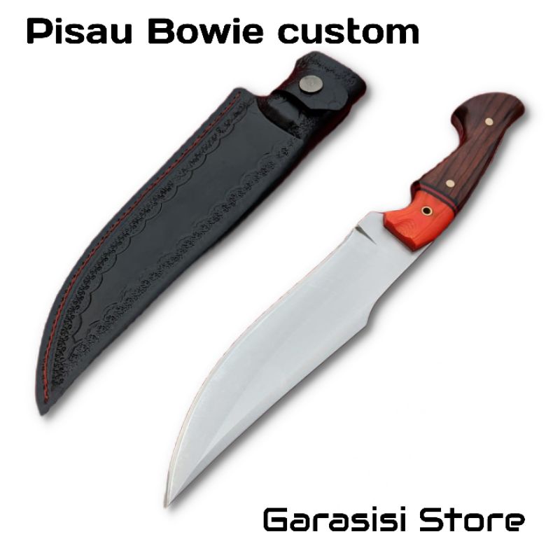 Ready stok Pisau survival bowie custom