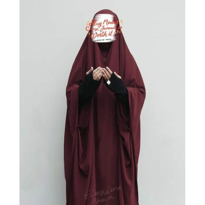 WARNA MIDNIGHT BLUE YAA, FK TASNEEM dari ELMADINA.ABAYA bukan aljenna, preloved french khimar