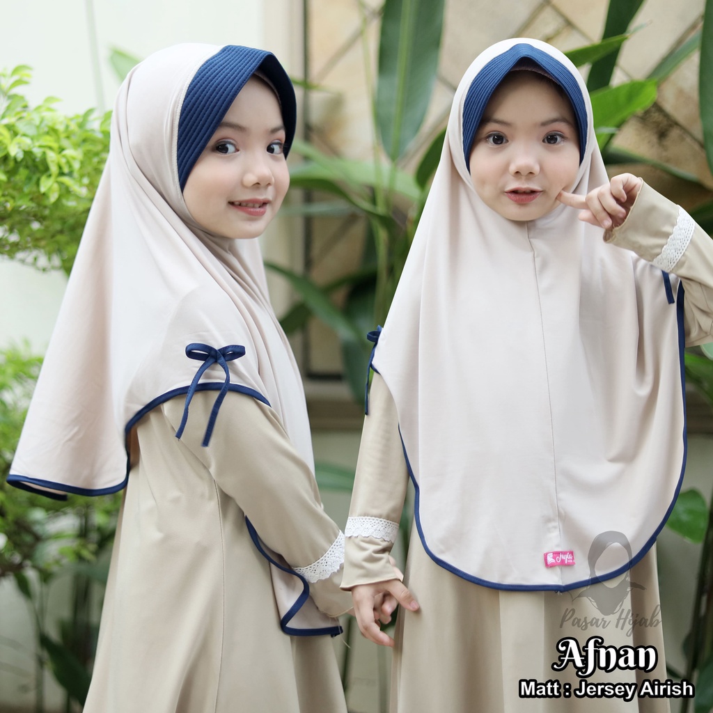 Kerudung Anak Al-Nizam Hijab Anak Afnan Jilbab Anak Jersey Premium Pasar Hija'b