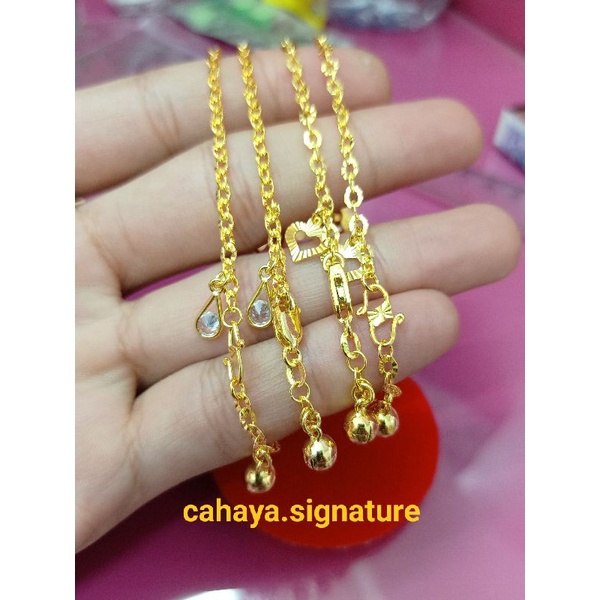 GELANG RANTAI DEWASA PERAK 925 LAPIS MAS 24K