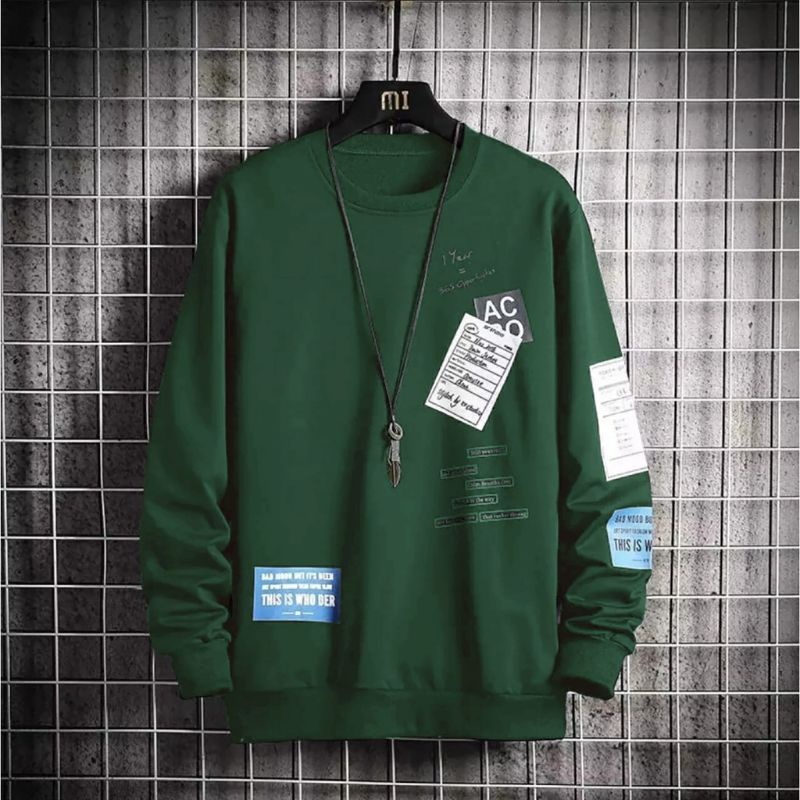 N_S Pakain Pria/Wanita T-Shirt Baju Sweater Sweathirt Lengan Panjang AON