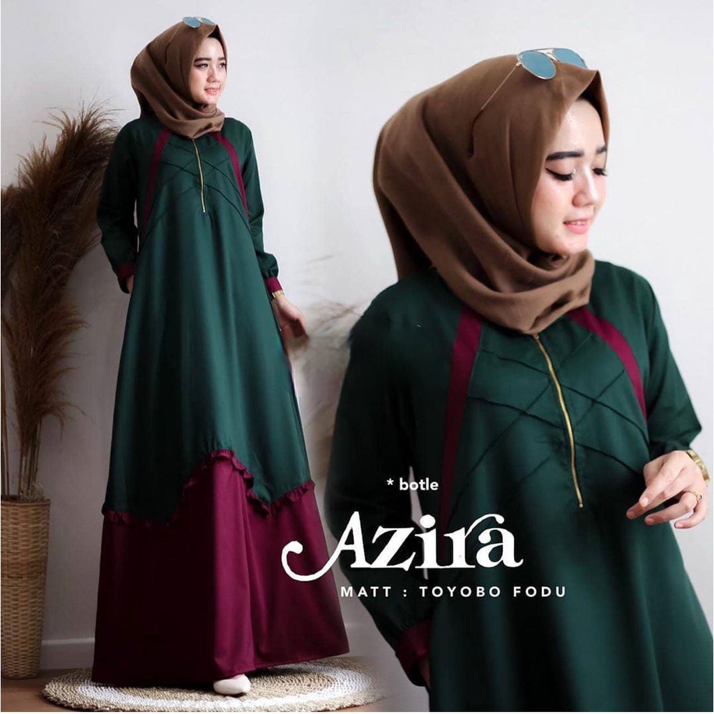 AZIRA DRESS JUMBO | Bahan TOYOBO exclusive | Size 5L XXXL XXL XL L M S