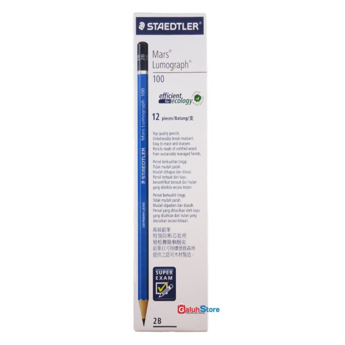

Hadir Stadler Pensil Mars-Lumograph 100 2B 1 Box (12 Pcs) Hemat