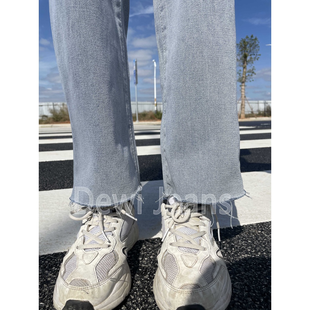 L.A.Outlet J23 Autentik Bulan Natal Celana Panjang HW Kulot Jeans Boyfriend Jeans Korea Jeans Celana Jeans Impor jeans highwaist celana highwaist newjeans jeans korean style celana jeans wanita jeans korea celana jeans kulot Biru Nyaman