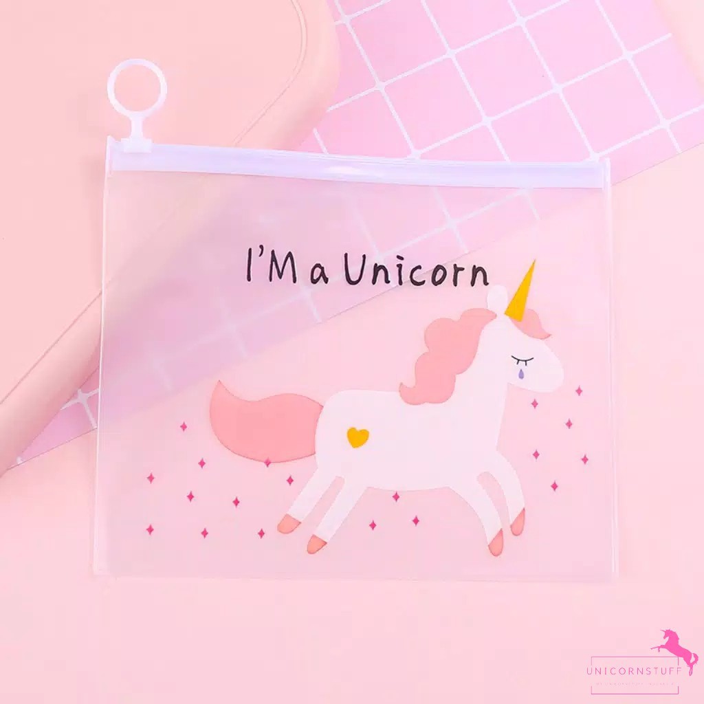 Map Unicorn Size BESAR dengan Zipper Map Kertas Unicorn