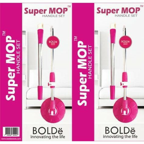 Bolde Tongkat Pel Supermop Handle set Super Mop Gagang Kepala Pel Ori