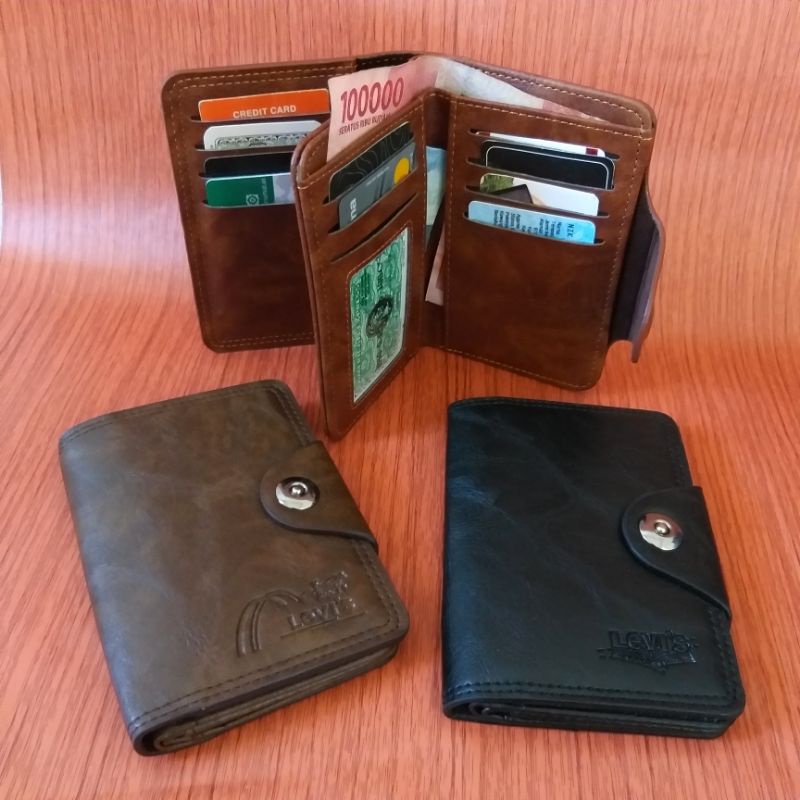 Dompet Tanggung dompet 3/4 Dompet Pria wanita model kancing