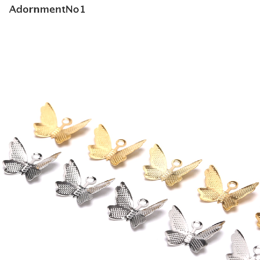 [AdornmentNo1] 100Pcs/Set Metal Butterfly Filigree Wraps Charm DIY Decoration Jewelry Findings [new]