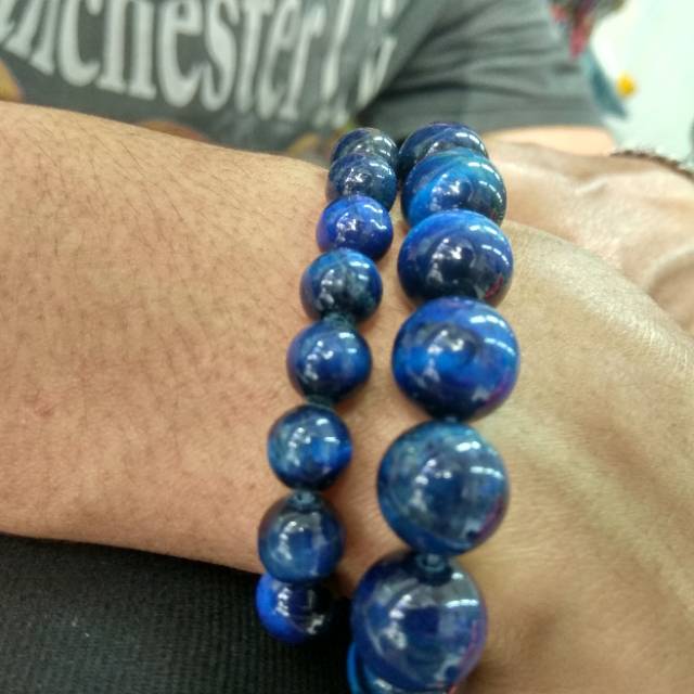 GELANG BATU ALAM BLUE TIGER EYE MATA JAGUAR BIRU-3