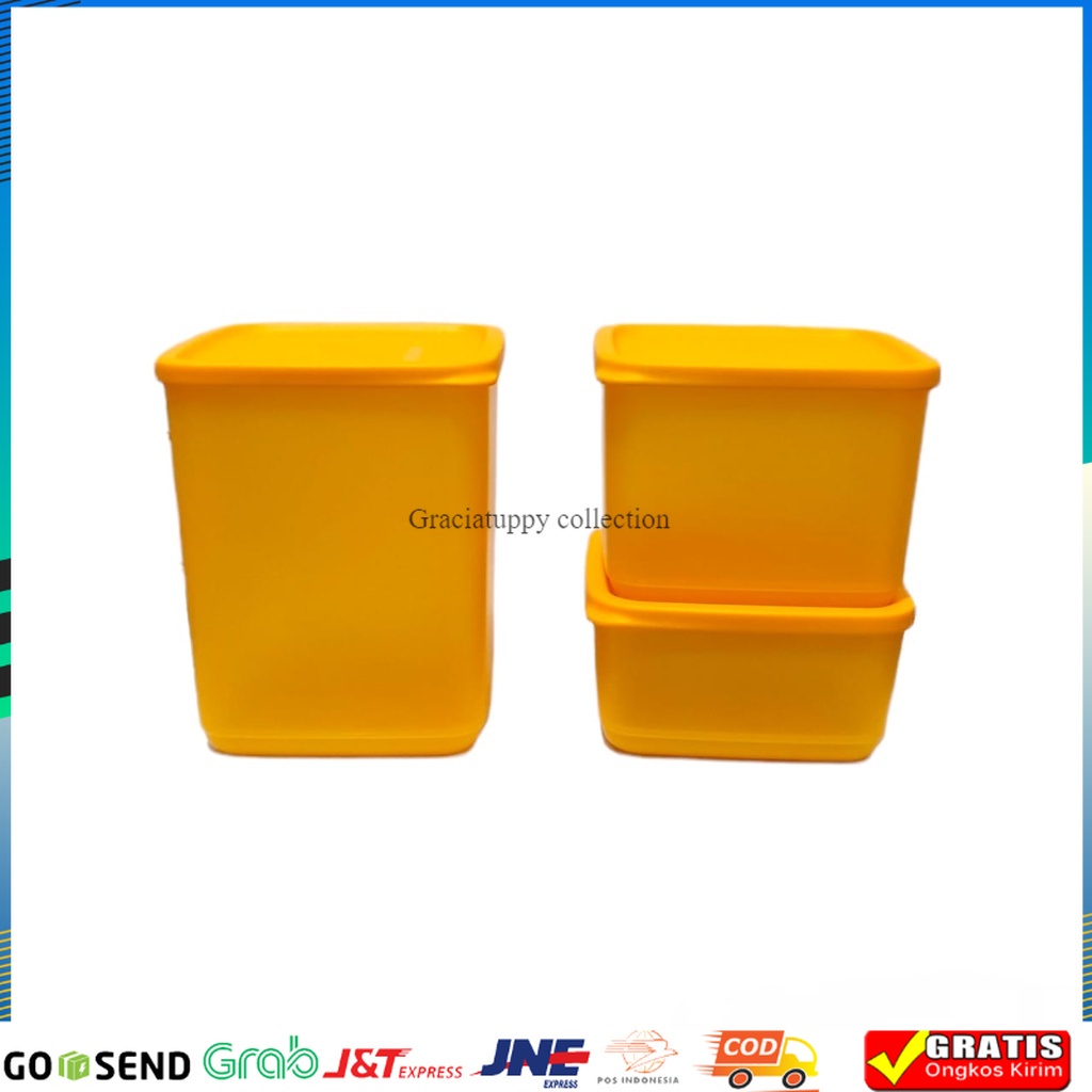 Tupperware Medium tropical fiesta 3 liter promo wadah snack DAPAT 3 pcs