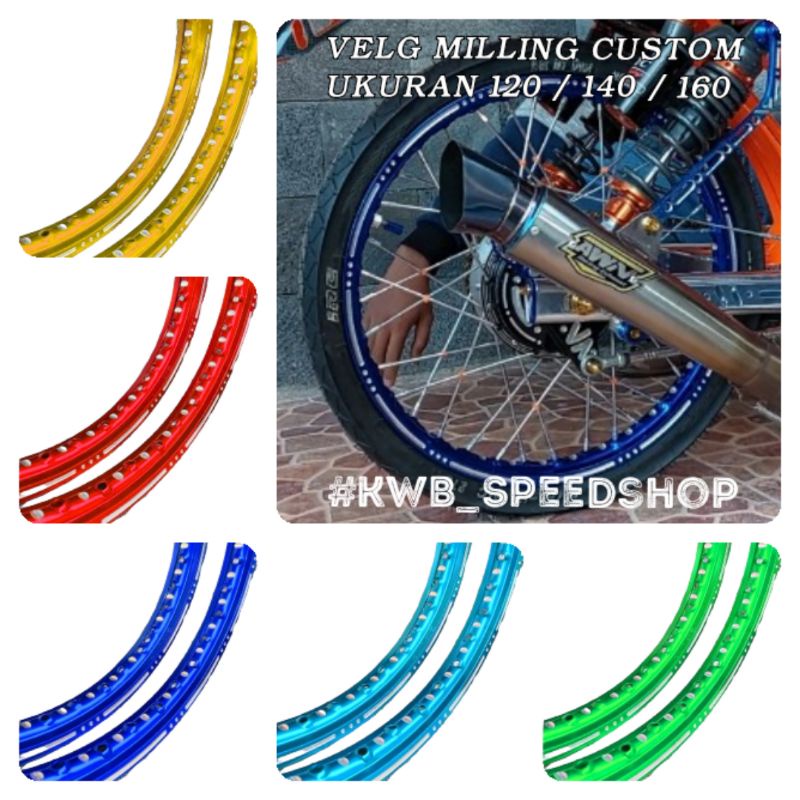 Velg milling custom velg ring 17 ukuran 120 / 140 / 160 milling custom almumium harga per biji 1 pcs 1 velg