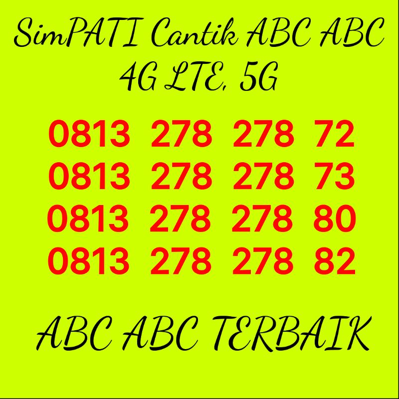 0Nomor Cantik Simpati - Nomor Cantik Telkomsel - Nomer Cantik Telkomsel - No Simpati Cantik 0Nomor C