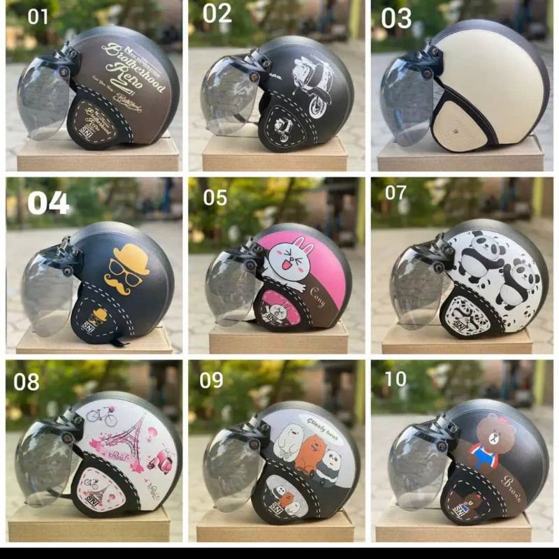 Helm bogo dewasa karakter