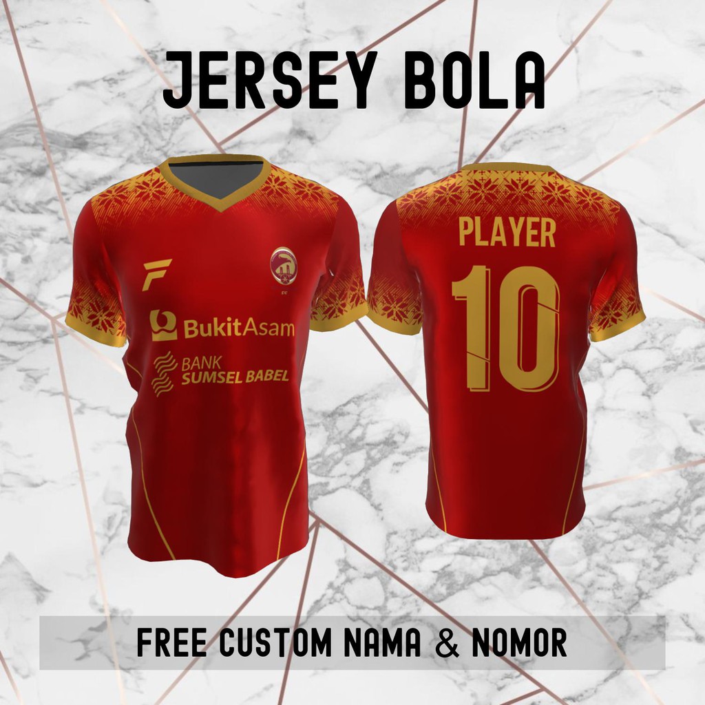 Jersey Sriwijaya FC Klub Bola Baju Kaos Custom Nama dan Nomor Punggung - 540