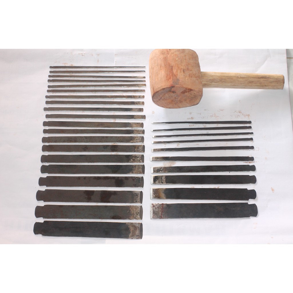 1 set pahat tatah BONUS PALU KAYU