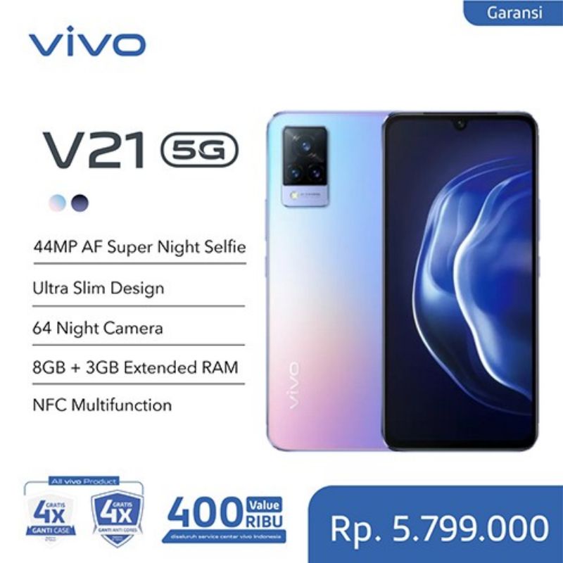 Vivo V21 5g (8/128) RAM 8GB ROM 128