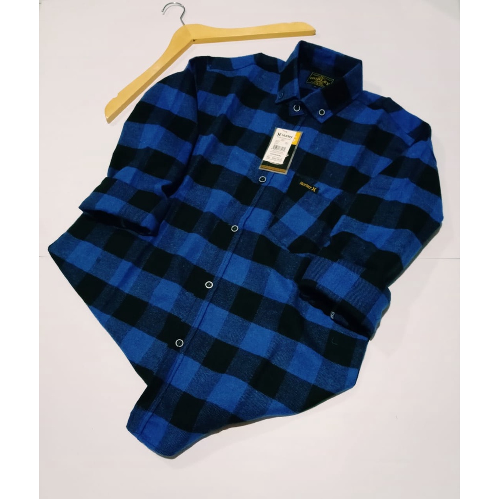 PREMIUM KEMEJA KOTAK KOTAK FLANNEL CASUAL LENGAN PANJANG UNISEX HEM PRIA WANITA KEMEJA WANITA FLANEL-F4