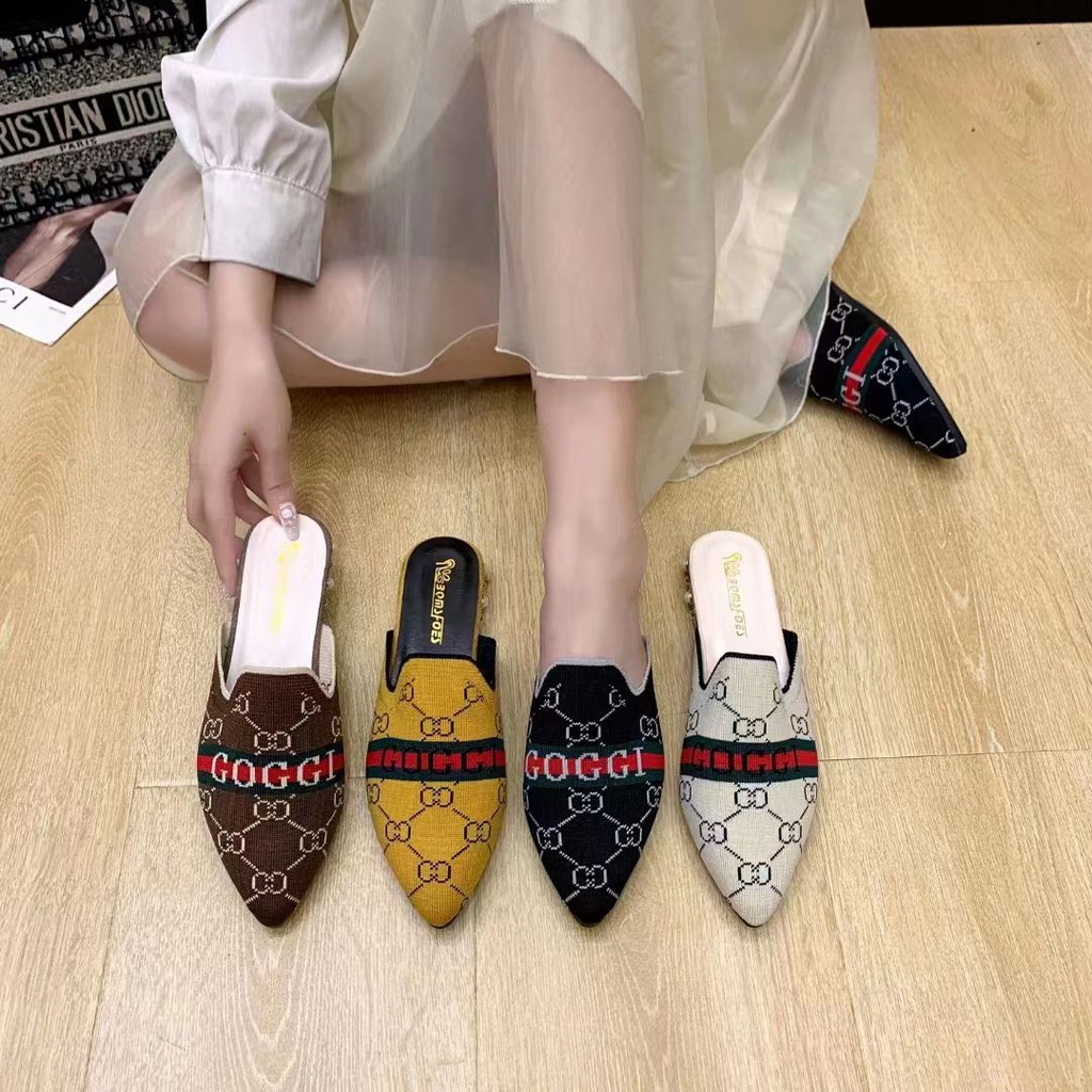 Free BOX Sandal Wanita Import Sandal Flat Shoes Slip On Wanita Import model Sling Back terbaru kekinian termurah NS998