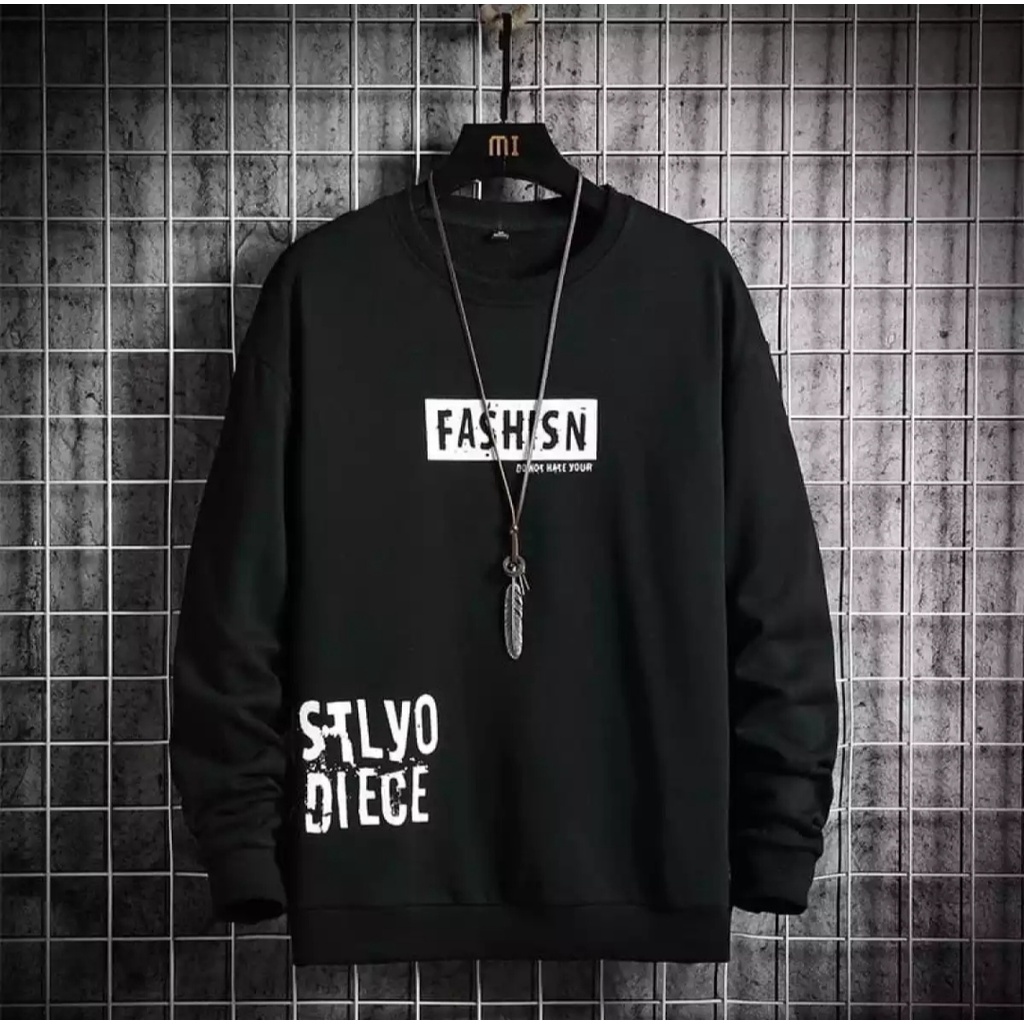 Promo Sweater Keren Kaos Pria Distro Fashisn Sweatshirt Cowok Trendy Crewneck Sweter Remaja Dewasa