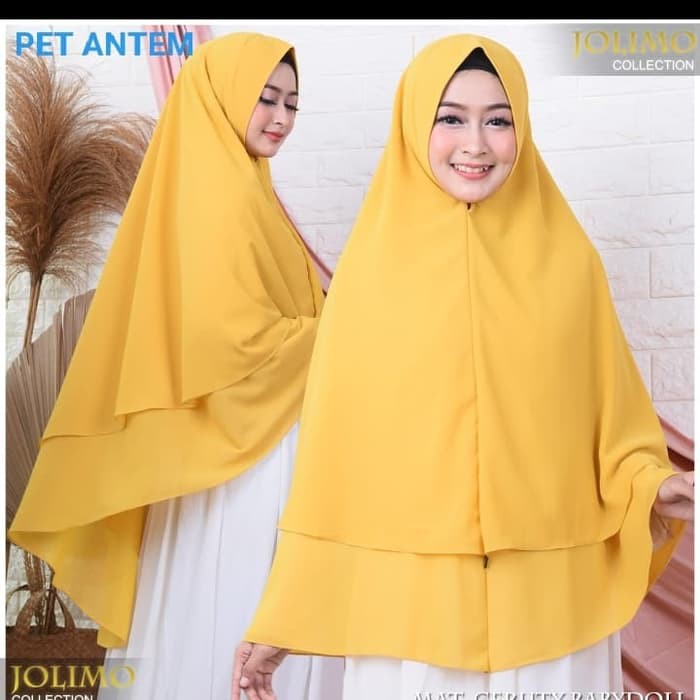 Khimar jumbo non pet dan pet antem ceruti 2 layar khimar syari
