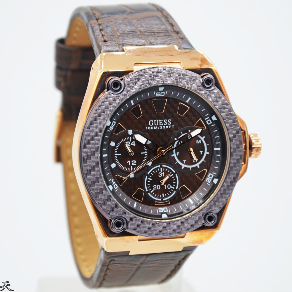 GUESS W1058G2 Legacy - Jam Tangan Pria - Coklat