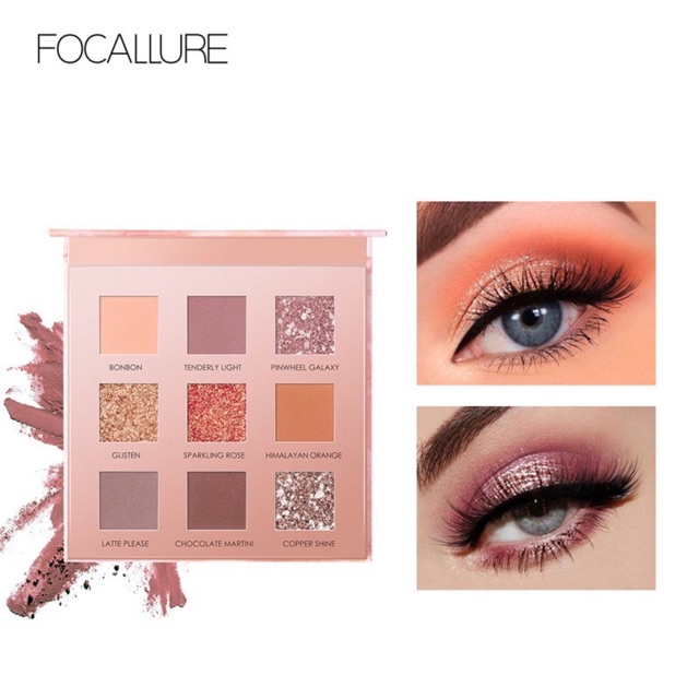 FOCALLURE Shimmer Eyeshadow Palette - 9 Colours FA62