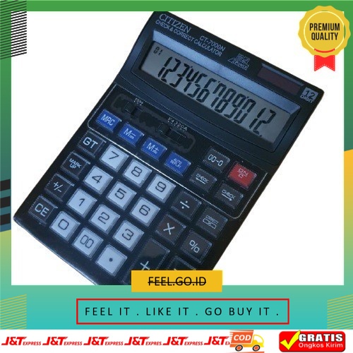 

Terbagus Termurah Kalkulator Citizen Ct 7000N . Kalkulator 12 digit dengan tombol pelindung