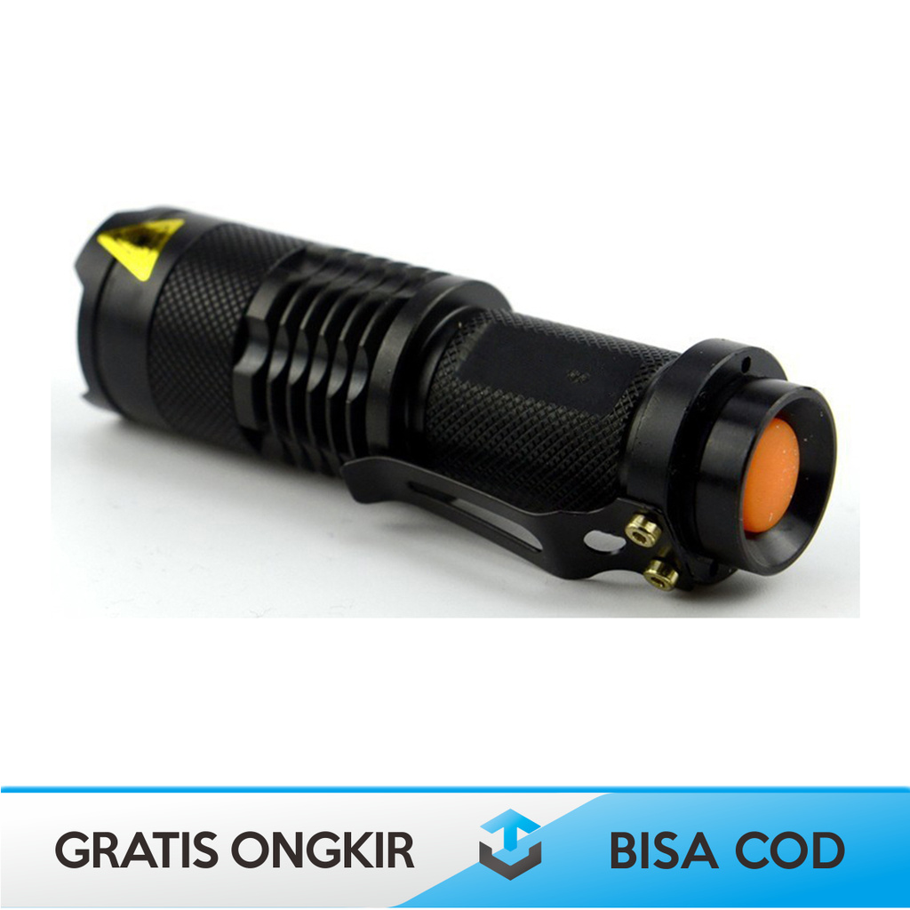 PAKET SENTER LED TERANG LENGKAP TAFFLED P1 ORIGINAL WATERPROOF 2000 LUMENS + BATERAI + CHARGER