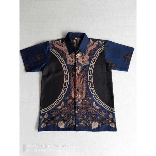 KEMEJA BATIK ANAK,BATIK ANAK.KIDS BATIK.BATIK REMAJA ABG-KLUWUNG BIRU ANAK