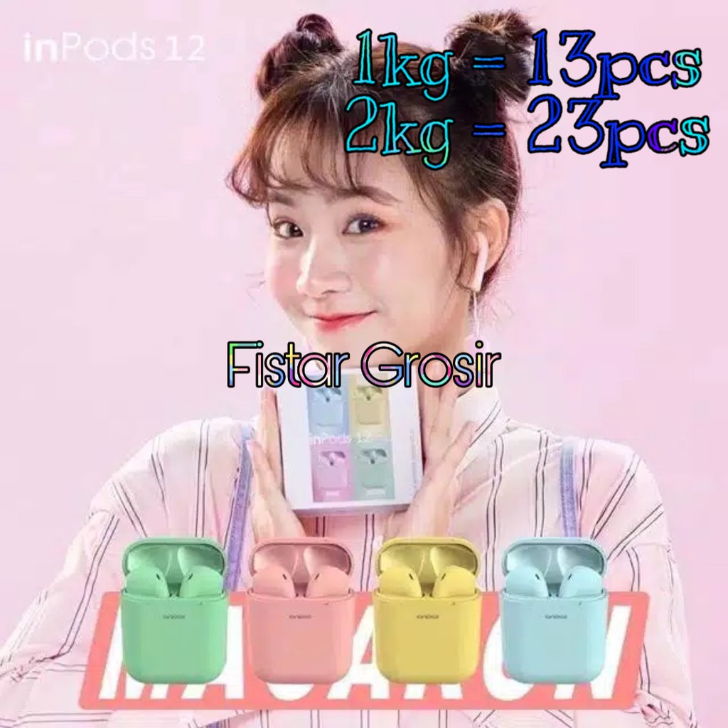 [COD GROSIR] Inpods 12 Earphone Bluetooth Macaron i12 Stereo