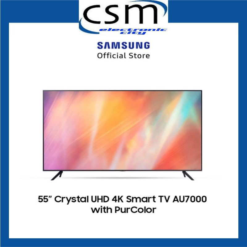 Samsung 55AU7000 55" AU7000 Crystal UHD 4K Smart TV (2021) UA55AU7000
