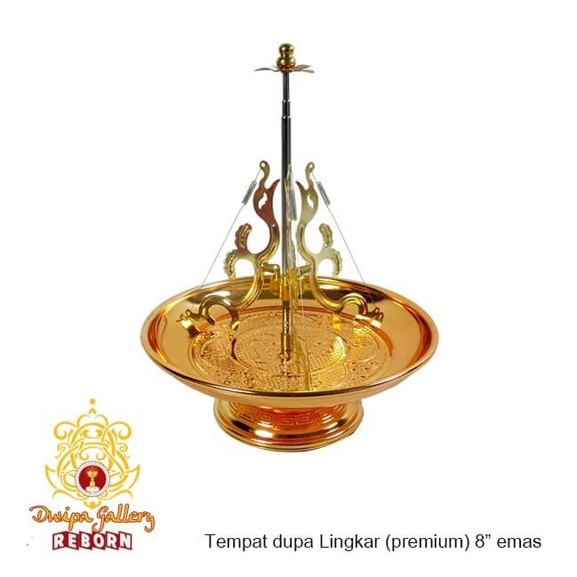 Tempat dupa lingkar (premium) emas 8&quot;