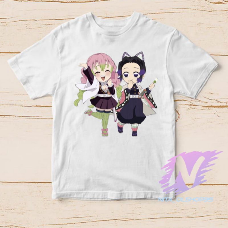 kaos pilar cinta dan shinobu kaos anak anime demon slayer