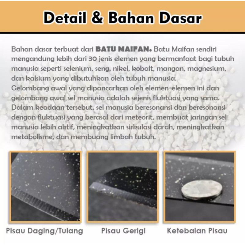 PISAU DAPUR SET 5 PCS BATU MAIFAN