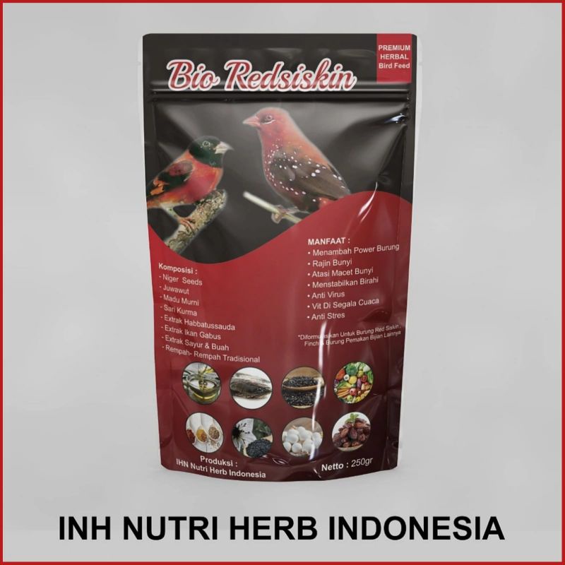 Pakan Burung Import Redsiskin-Pakan Burung Finch-Pakan Burung Bio Redsiskin