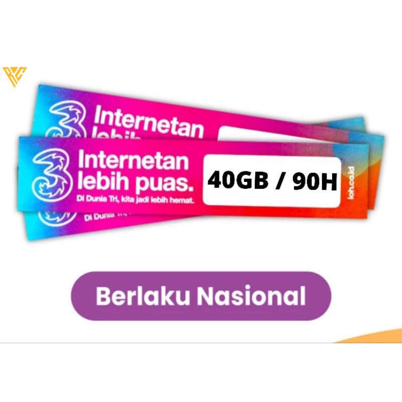 Voucher Tri AON 40GB 90Hari 90Hari