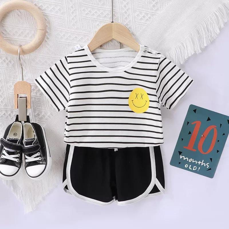 Setelan anak import motif karakter baju bayi newborn set baju celana terbaru