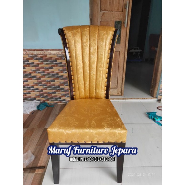 Kursi Makan Minimalis Kain Oscar Motif