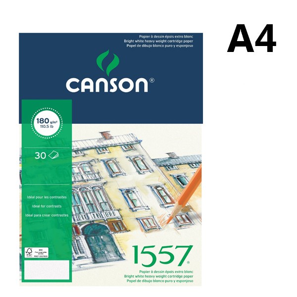 

(DISKON TERMURAH) Canson 1557 Dibujo Drawing Pad A4 180gsm
