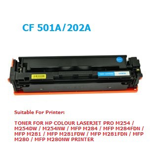 Toner Cartridge Compatible For HP CF500A CF501A CF502A CF503A 202A M25