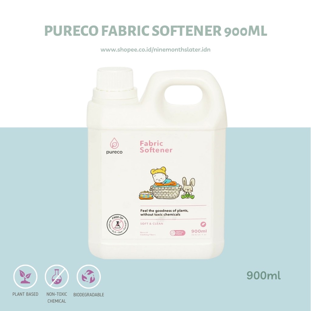Pureco Inc Liquid Detergent Veggie Fruit Wash Dishsoap Dish Multisurface Multi Surface 900ml Refill