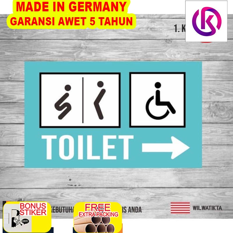 

Grosir Sticker Safety Sign Warning Toilet Penunjuk arah