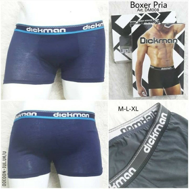 Celana Dalam Pria Dewasa Boxer DICKMAN Warna Random, M L XL isi 3 pcs