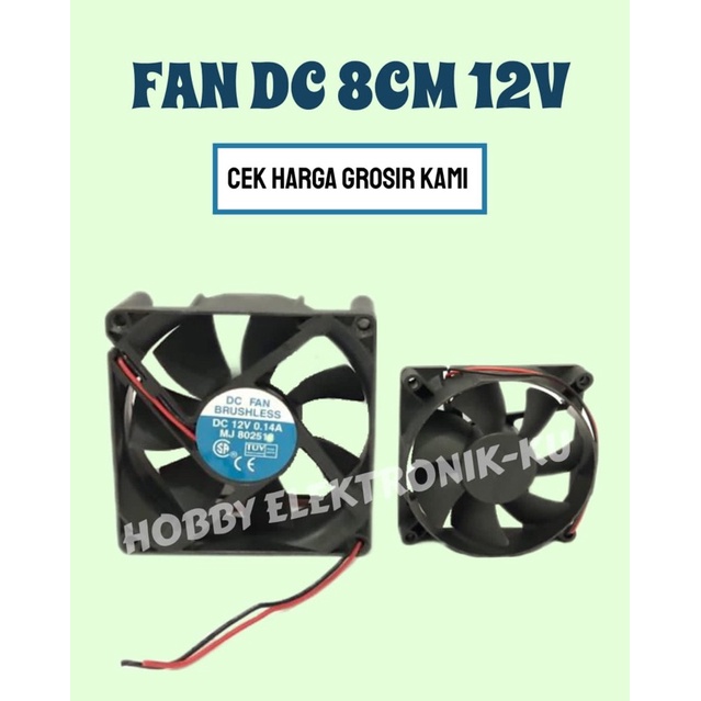 FAN DC 8CM CENTRAL/ OKAY BIRU