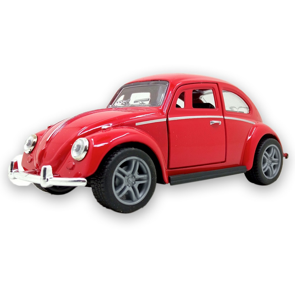 Toy Addict VW Beetle Classic Car Merah Diecast Mainan Mobil Klasik