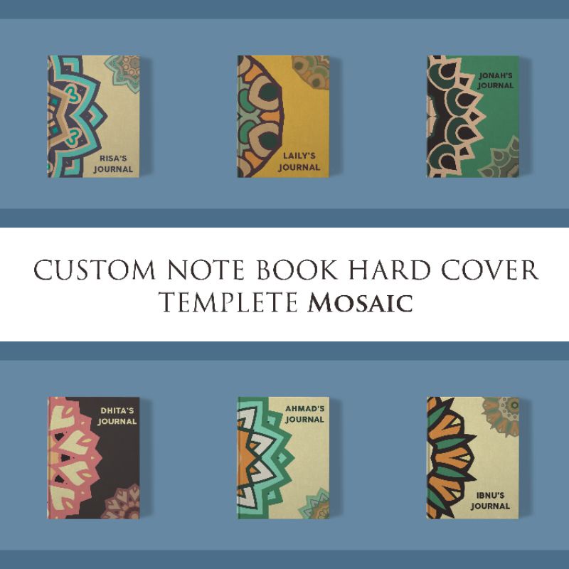 

Notebook Buku Catatan Custom A5 Hard Cover 100 Halaman Jilid Binding Mosaic