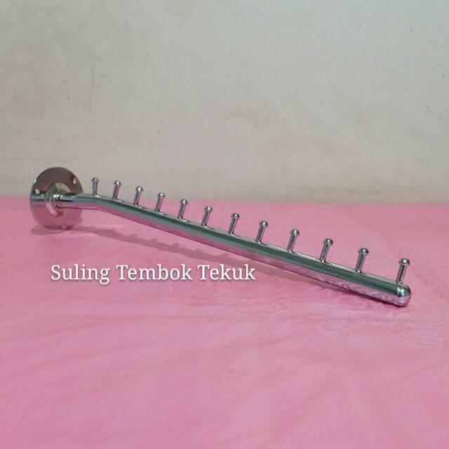 hanger baju Suling Tembok Tekuk 12spasi