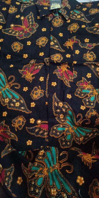 Mall Grosir Kemeja Batik Pria Modern Sogan Pandawa Parang Diskon Murah Kupu-kupu
