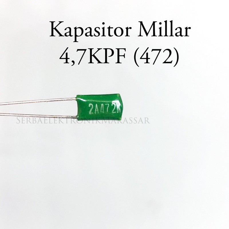 Kapasitor Milar 4,7KPF (472) Voltase Rendah