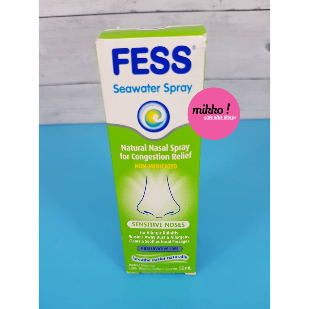 Jual Fess Sensitive Noses Saline Nasal Spray 30ml Shopee Indonesia